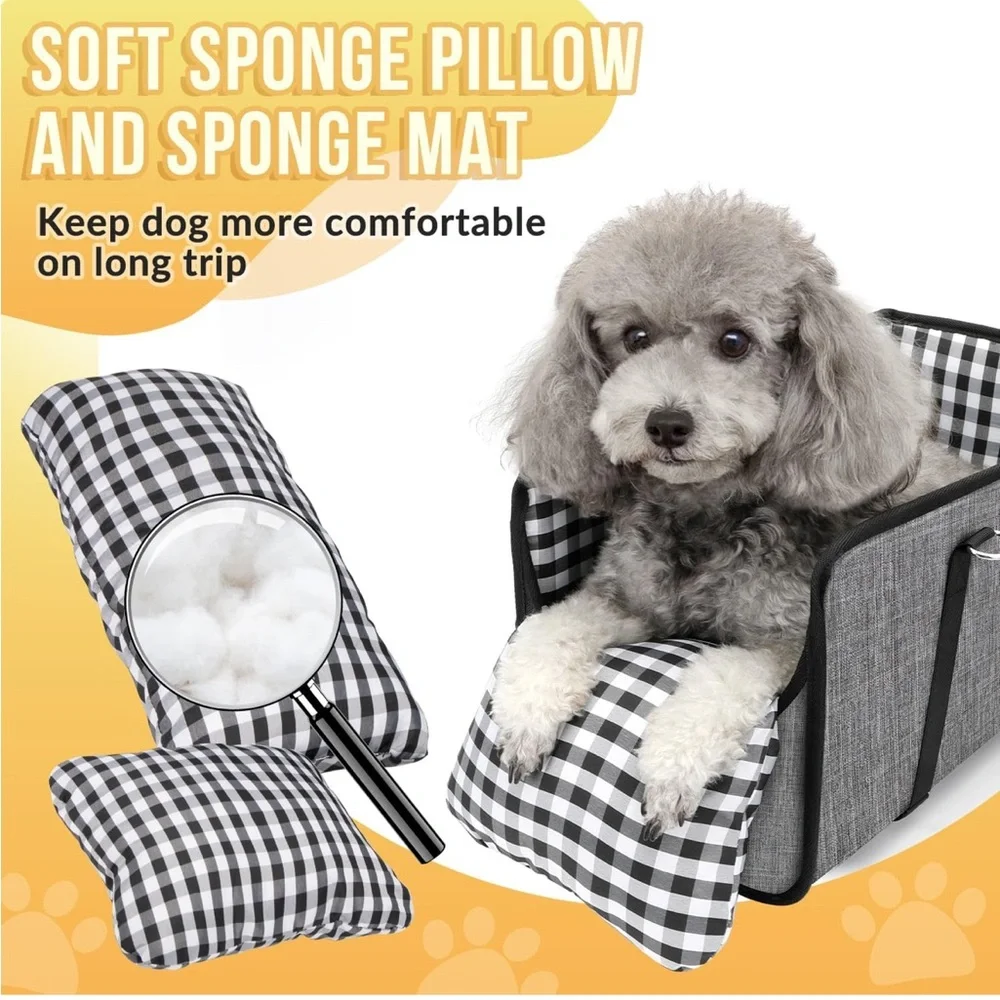 SlowTon console dog car seat for pets up to 11 lbs NWT AS IS missing 1 clip